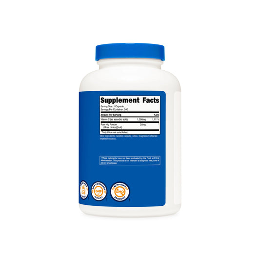 VITAMIN C 1000 MG WITH ROSE HIPS 240 CAPSULES