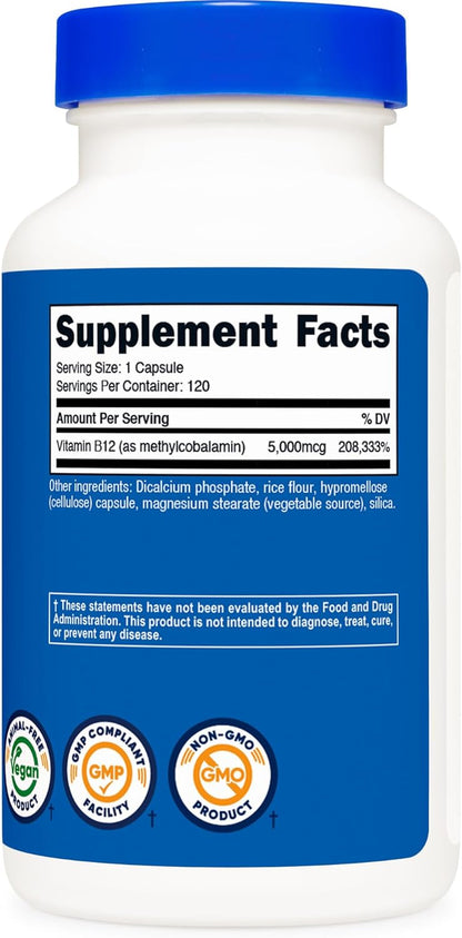 VITAMIN B12 5000 MCG 240 CAPSULES