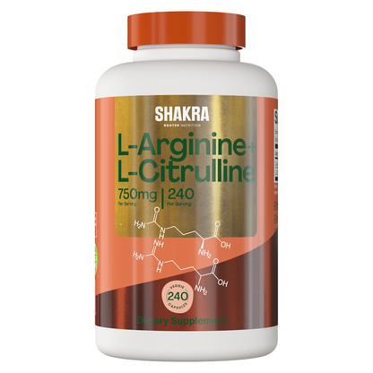 Shakra L-Arginina + L-Citrulina 750mg 240 Capsulas