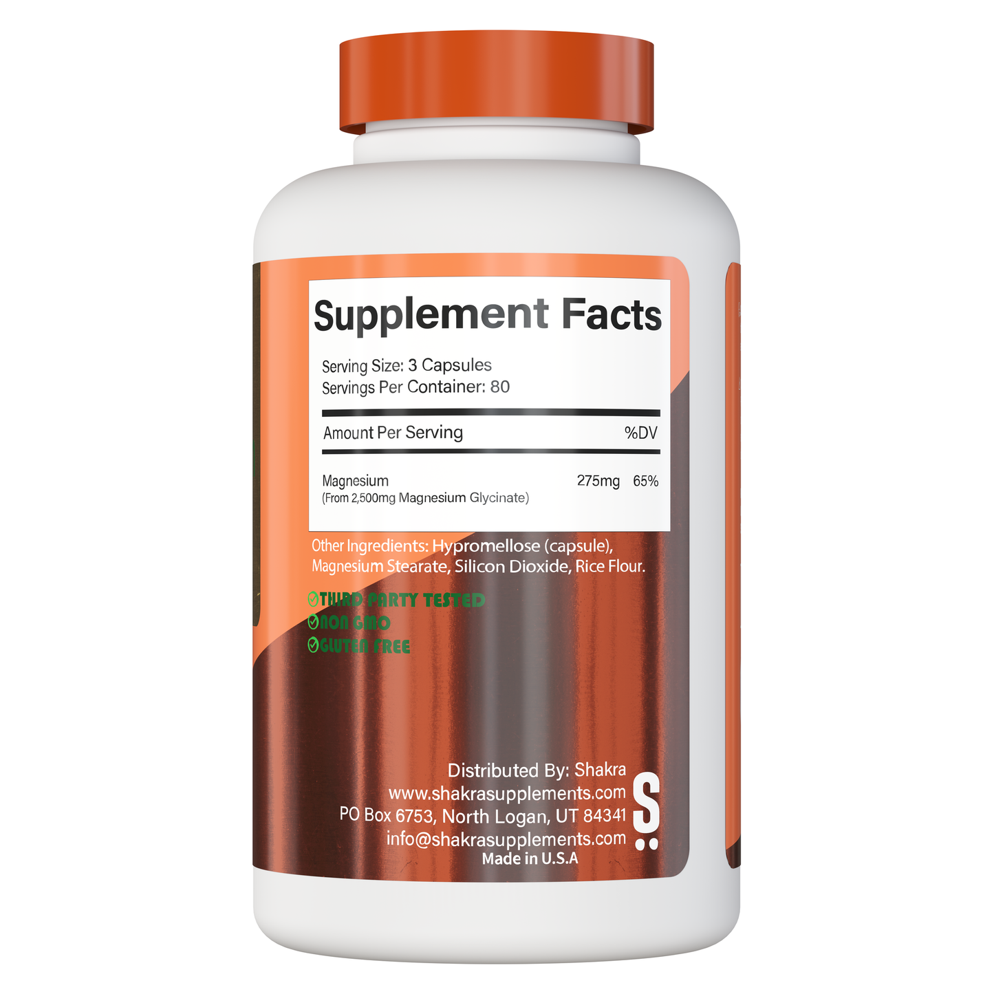 Shakra Magnesium glycinate 500 mg 240 cap
