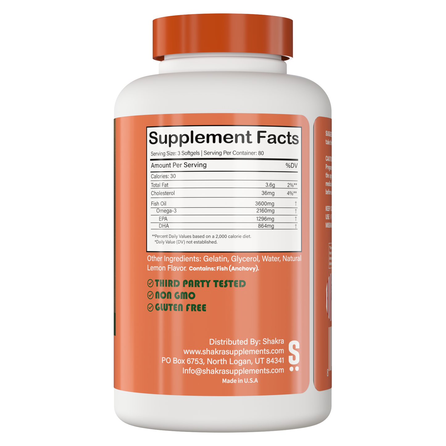 Shakra Fish Oil Omega 3 2160mg 240 Capsules
