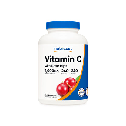 VITAMIN C 1000 MG WITH ROSE HIPS 240 CAPSULES