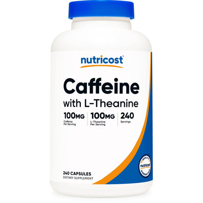 CAFFEINE AND L THEANINE 100MG 240 CAPSULES