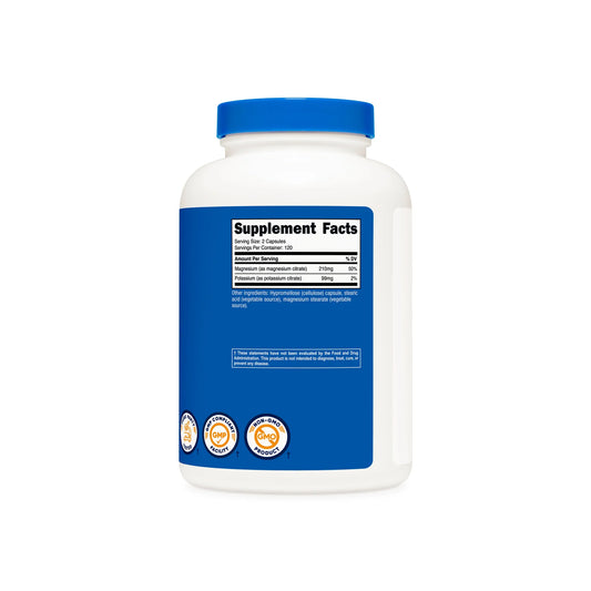 MAGNESIUM AND POTASSIUM CITRATE 240 CAPSULES